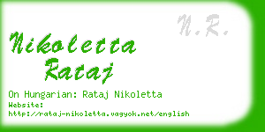 nikoletta rataj business card